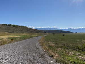 Mountain view featuring a rural view