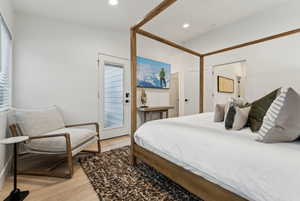 Bedroom featuring light hardwood / wood-style floors