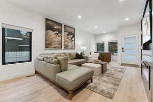 Living room featuring light hardwood / wood-style floors