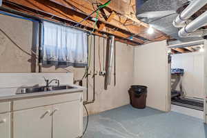 Basement with sink