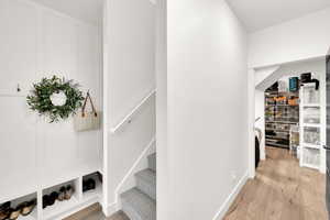 Interior space featuring light hardwood / wood-style floors