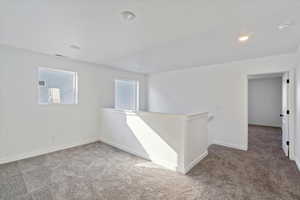 Carpeted empty room featuring plenty of natural light