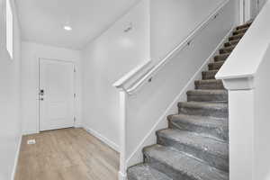 Entryway featuring light hardwood / wood-style floors