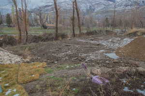 View of yard with a mountain view