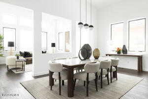 Dining space featuring wood-type flooring