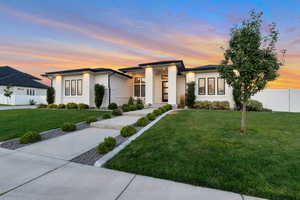 Prairie-style home with a yard