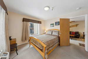 Bedroom featuring carpet flooring