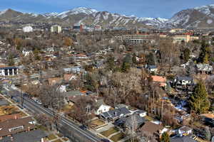 Exterior space with a mountain view