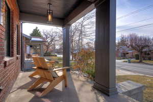 View of patio / terrace with a porch