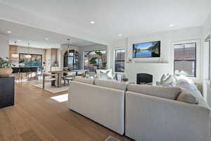 Living room featuring light hardwood / wood-style floors