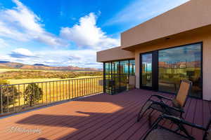 Deck with a mountain view