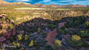 Bird's eye view featuring a mountain view