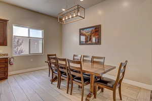 Dining room featuring light hardwood / wood-style floors