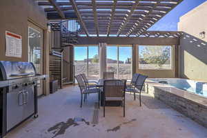 View of patio / terrace featuring a pergola