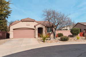 View of front facade with a garage