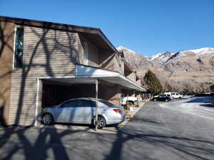 View of street featuring a mountain view