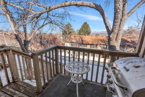 Deck with area for grilling