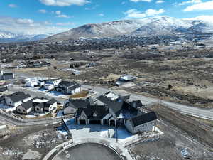 Bird's eye view featuring a mountain view