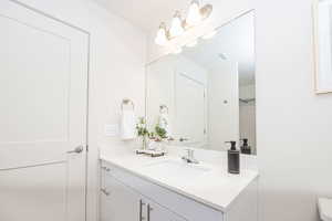 Bathroom featuring vanity