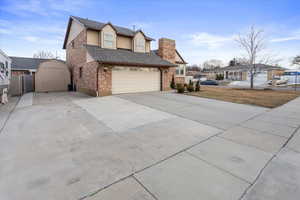 Front facade featuring a garage