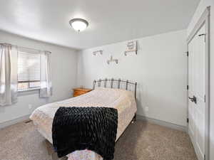 View of carpeted bedroom