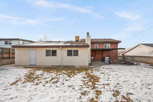 View of snow covered property