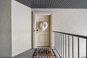 View of doorway to property