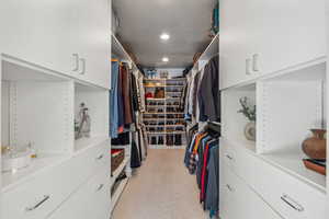 View of walk in closet