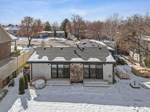 View of snow covered house