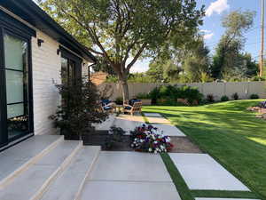 View of yard featuring a patio area