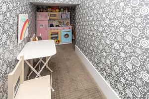 Playroom with carpet