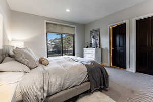 View of carpeted bedroom