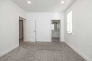 Master bedroom walk in closet and full bathroom.