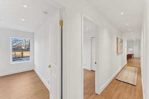 Hall featuring light hardwood / wood-style floors