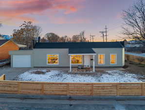 View of front of house featuring a garage