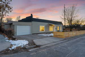 View of front of house featuring a garage