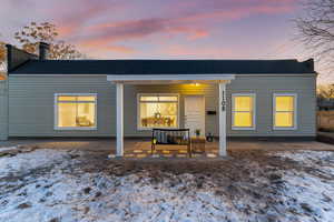 View of snow covered house