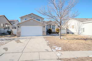 Front facade featuring a garage