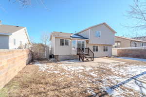 View of snow covered property