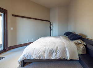 Bedroom featuring carpet floors