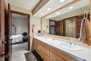 Bathroom featuring vanity