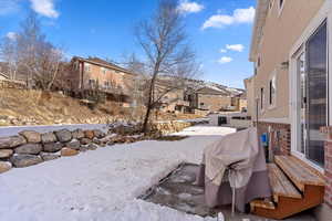 Backyard and patio area