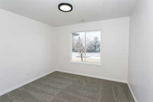 View of carpeted spare room