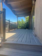 View of wooden terrace