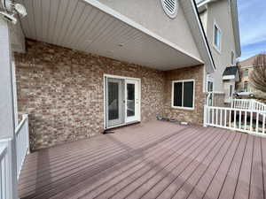 View of wooden deck