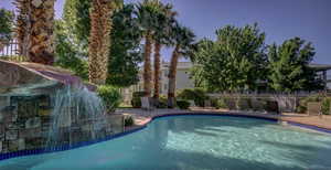 View of pool with a patio