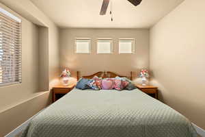 Bedroom with ceiling fan