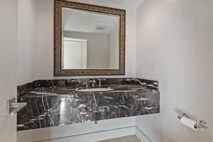 Bathroom featuring vanity