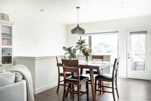 Dining room featuring dark hardwood / wood-style flooring