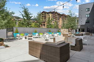 View of patio featuring an outdoor living space